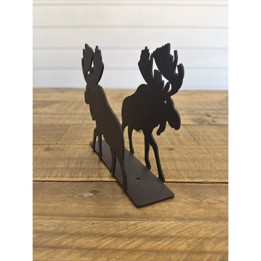 Moose Metal Black Napkin Holder Rustic Cabin Core